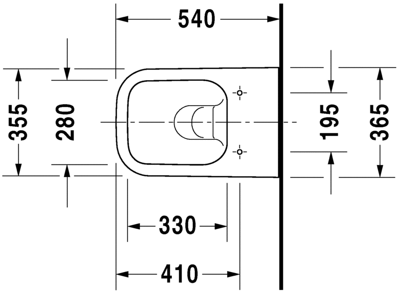 Duravit Happy D2 Wall Mounted Toilet, Rimless - Image 2